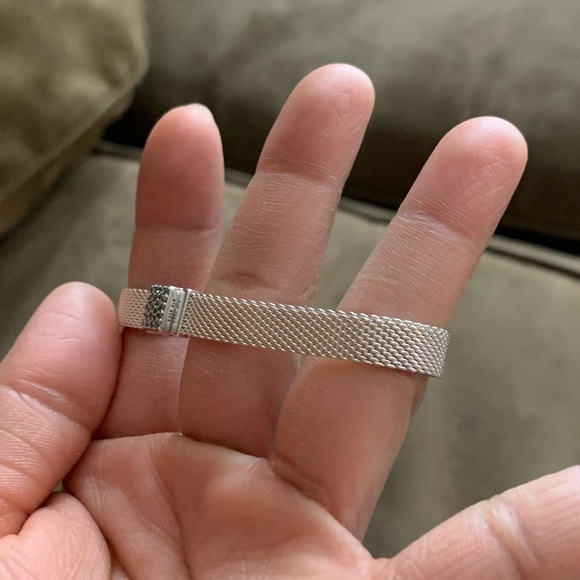 Pandora Reflexions Mesh Sparkling Clasp Bracelet Jewelry EUC - Picture 4 of 8